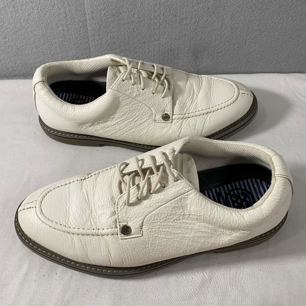 G/Fore Gfore Snow White Pebble Leather Split Toe Golf… - Gem